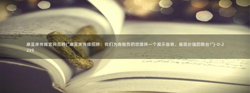 麻豆影视传媒免费官网：麻豆床传媒官网应聘(\